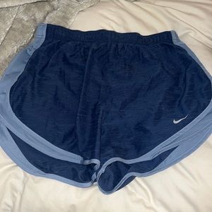 Denim colored Nike shorts, barely worn.